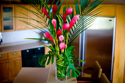 bouquet in kitchen